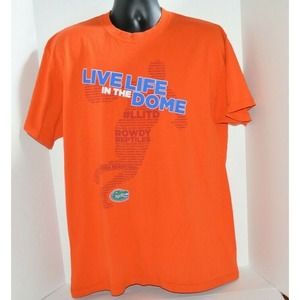 UF Florida Gators Basketball LIVE LIFE IN THE DOME Orange T-Shirt XL